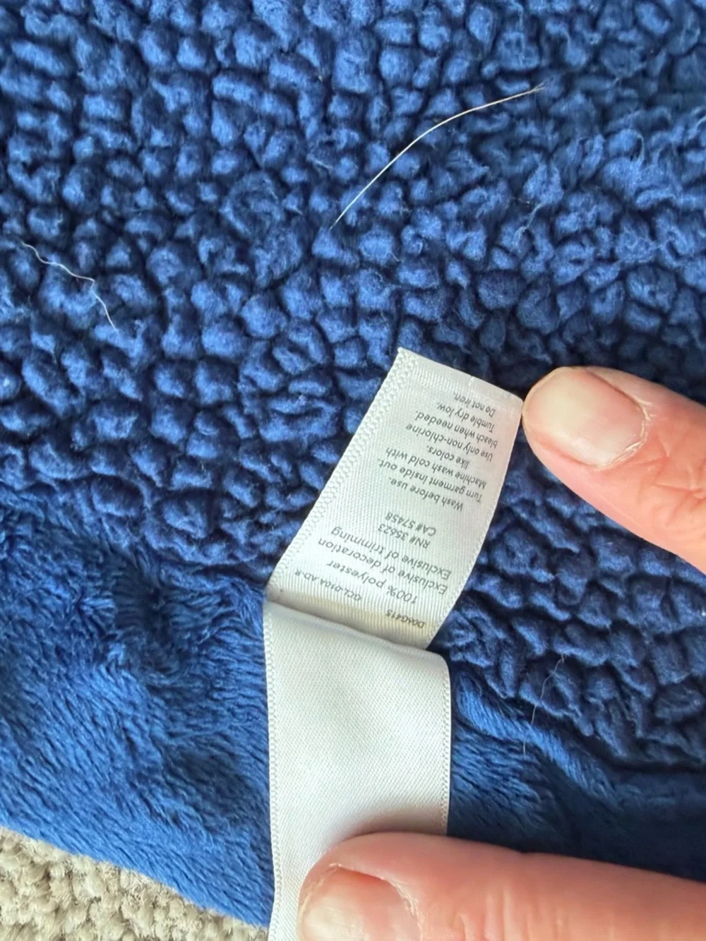 Child of Mine Minky/Sherpa Blue Stripe Giraffe Baby Blanket